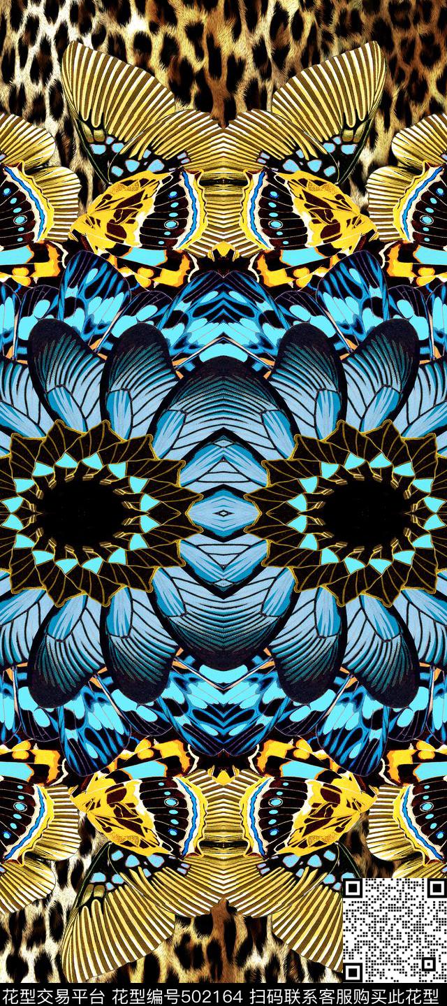 动物纹羽毛豹纹传统印花华亿平台下载（图片编号: 502164） - 瓦栏（Walan）