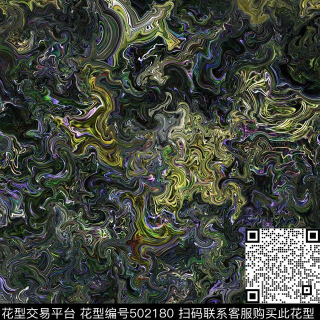 G抽象未来时尚未来感数码印花华亿平台下载（图片编号: 502180） - 瓦栏（Walan）