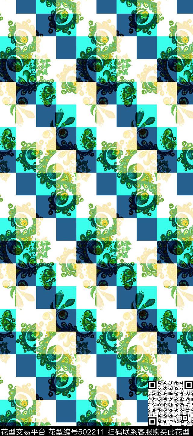 复古几何墙纸花纹数码印花华亿平台下载（图片编号: 502211） - 瓦栏（Walan）