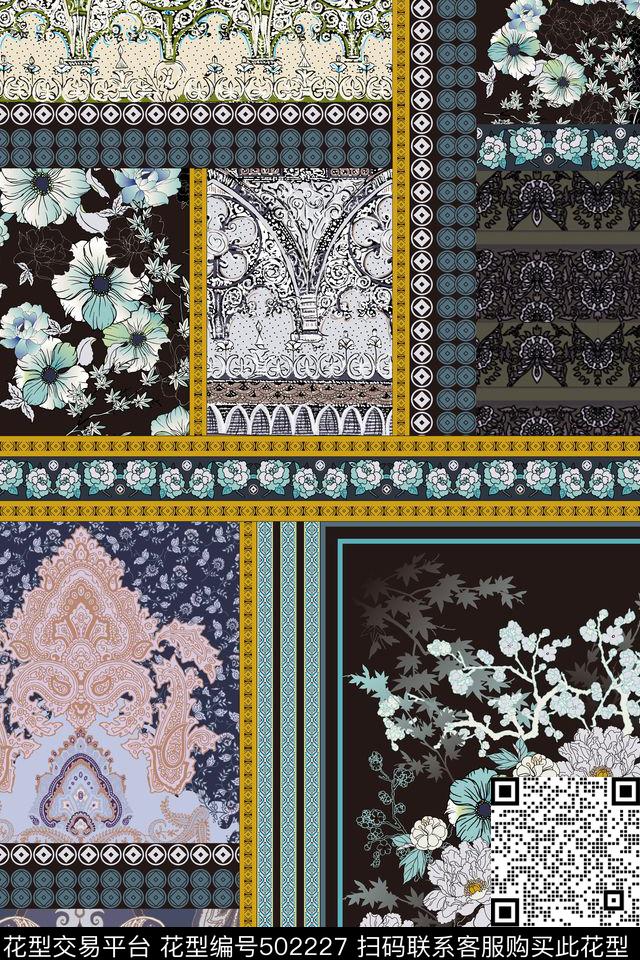 复古名族风名族元素女士长裙数码印花华亿平台下载（图片编号: 502227） - 瓦栏（Walan）