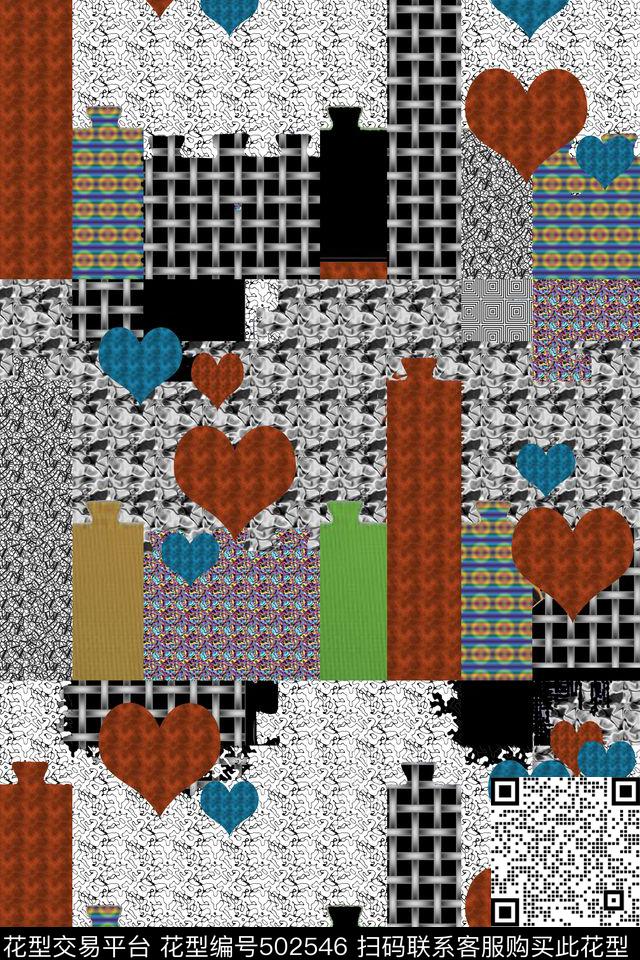 动物纹花卉民族风数码印花华亿平台下载（图片编号: 502546） - 瓦栏（Walan）