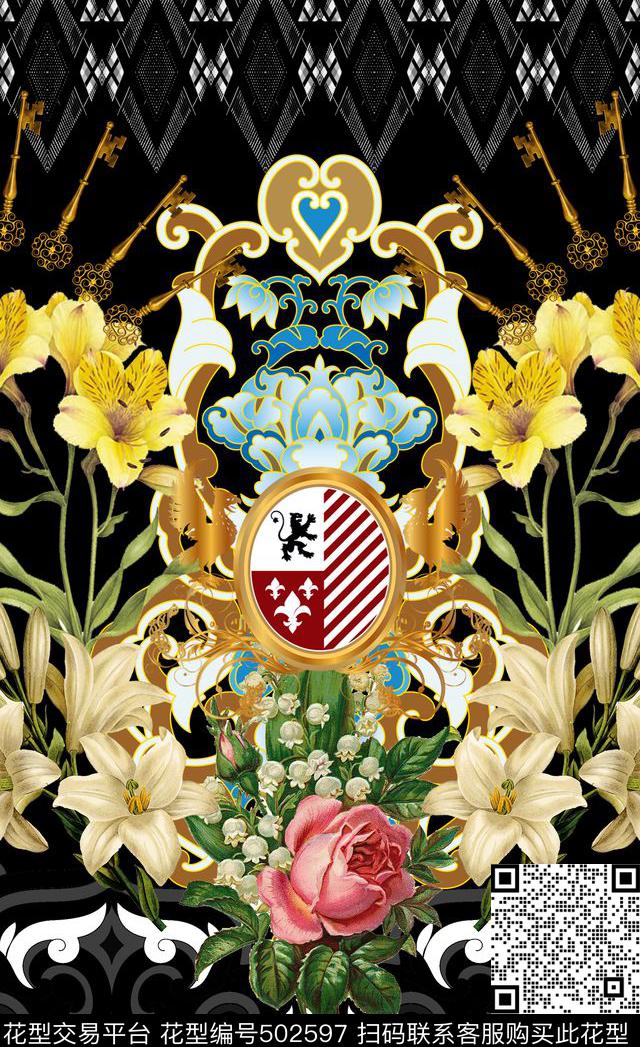 潮流时尚欧式华亿平台印花时尚大牌定位数码印花华亿平台下载（图片编号: 502597） - 瓦栏（Walan）