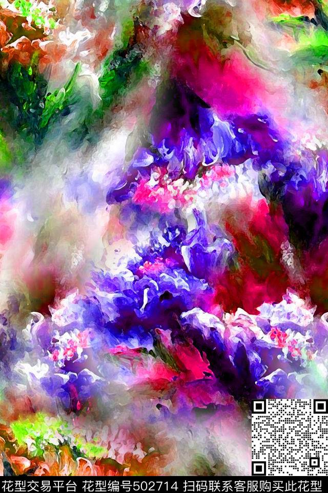 2016早春系列花卉时尚数码印花华亿平台下载（图片编号: 502714） - 瓦栏（Walan）