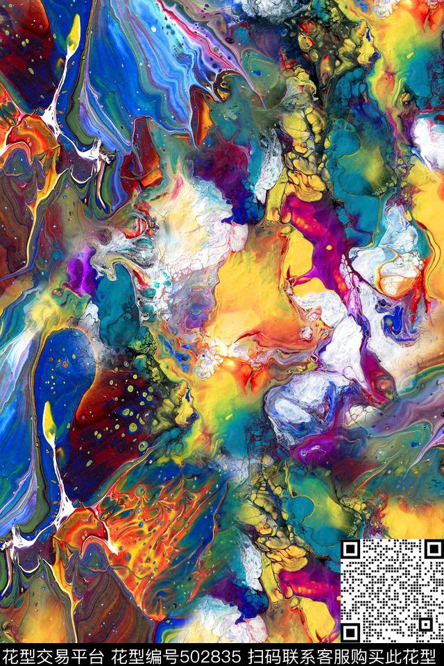 抽象地表肌理矿石纹理数码印花华亿平台下载（图片编号: 502835） - 瓦栏（Walan）