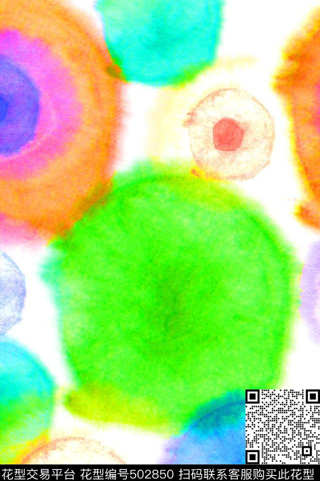 抽象花卉流行时尚数码印花华亿平台下载（图片编号: 502850） - 瓦栏（Walan）