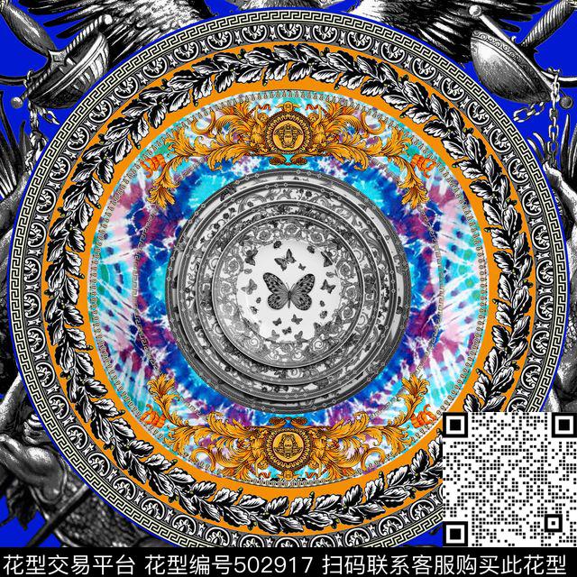 欧式现代名牌金属链条长巾数码印花华亿平台下载（图片编号: 502917） - 瓦栏（Walan）