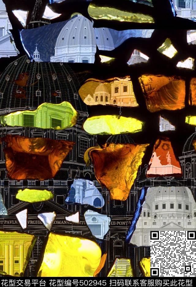 欧洲建筑西方数码印花华亿平台下载（图片编号: 502945） - 瓦栏（Walan）