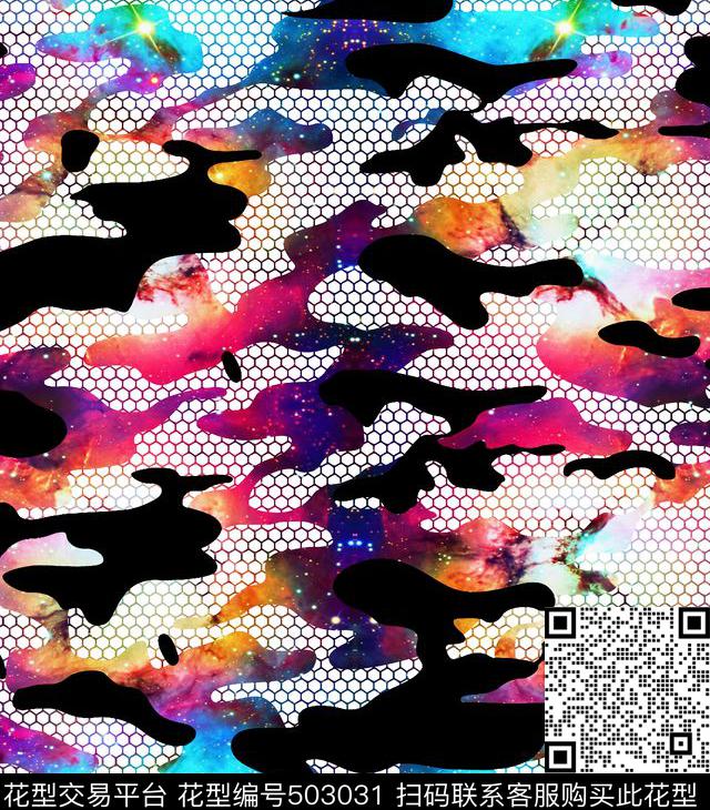 流行时尚网纹迷彩星空欧美数码印花华亿平台下载（图片编号: 503031） - 瓦栏（Walan）