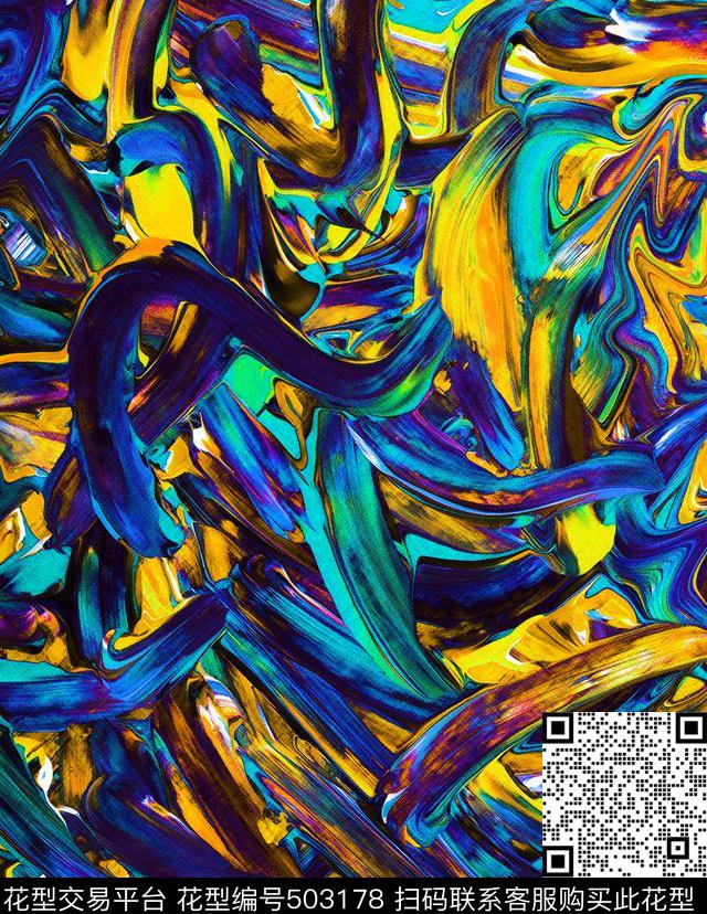 热带交响油画数码印花华亿平台下载（图片编号: 503178） - 瓦栏（Walan）