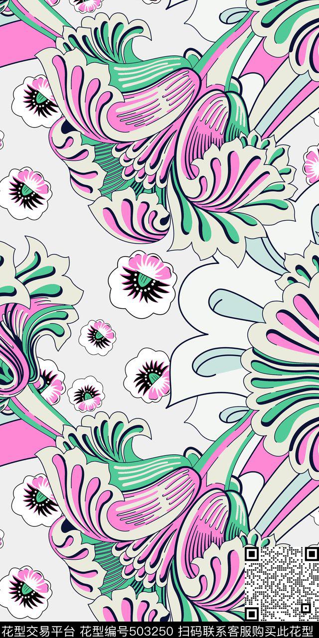潮流时尚风格化时尚传统传统印花华亿平台下载（图片编号: 503250） - 瓦栏（Walan）