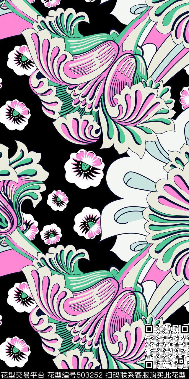 潮流时尚风格化时尚传统莫里斯传统印花华亿平台下载（图片编号: 503252） - 瓦栏（Walan）