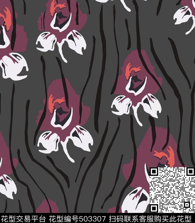 传统印花花卉条纹花卉传统印花华亿平台下载（图片编号: 503307） - 瓦栏（Walan）