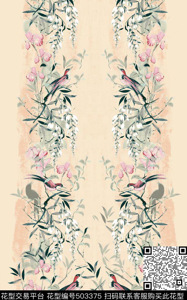 简约抽象动物数码印花华亿平台下载（图片编号: 503375） - 瓦栏（Walan）