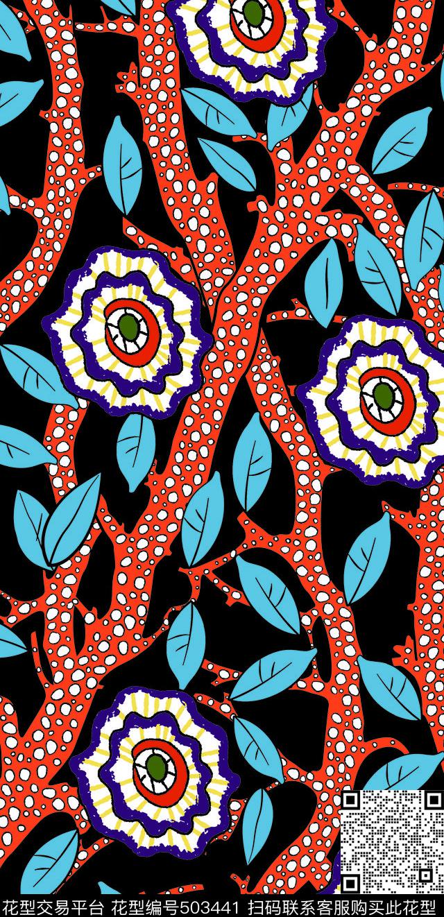 潮流欧美时尚传统印花华亿平台下载（图片编号: 503441） - 瓦栏（Walan）