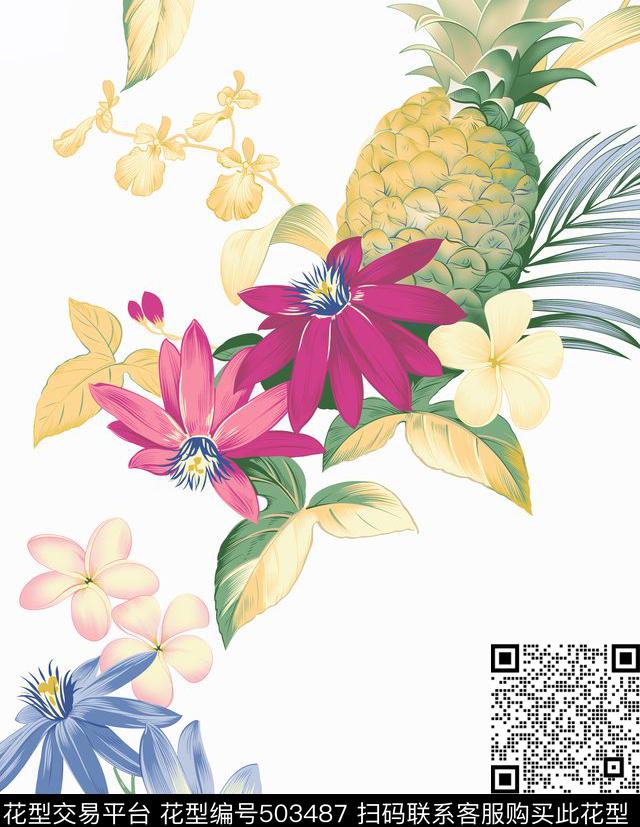 简约花抽象传统印花华亿平台下载（图片编号: 503487） - 瓦栏（Walan）