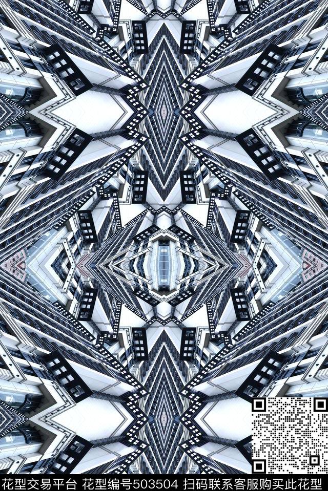 对称几何民族数码印花华亿平台下载（图片编号: 503504） - 瓦栏（Walan）
