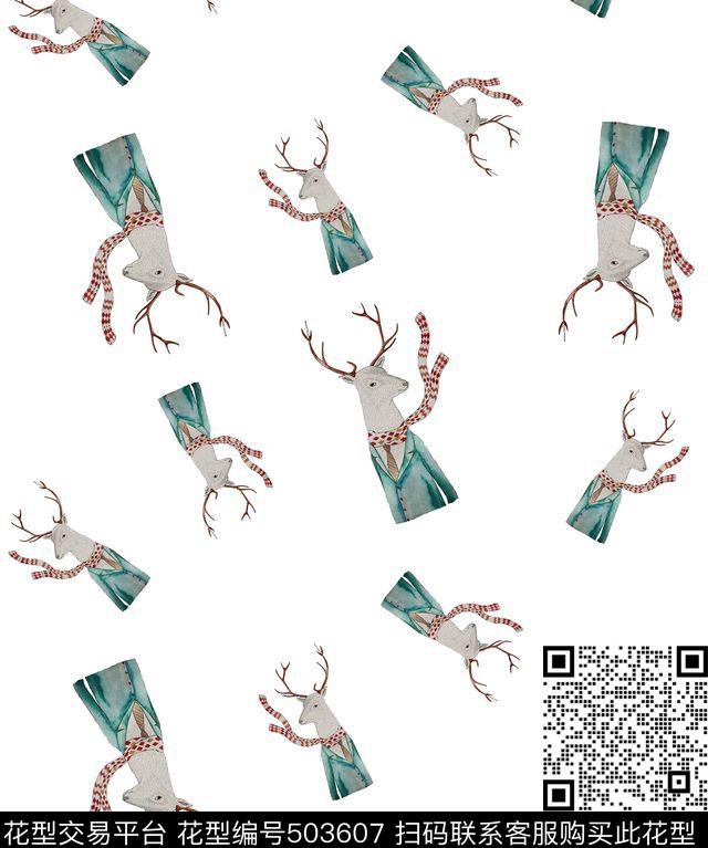 鹿趣味时尚数码印花华亿平台下载（图片编号: 503607） - 瓦栏（Walan）