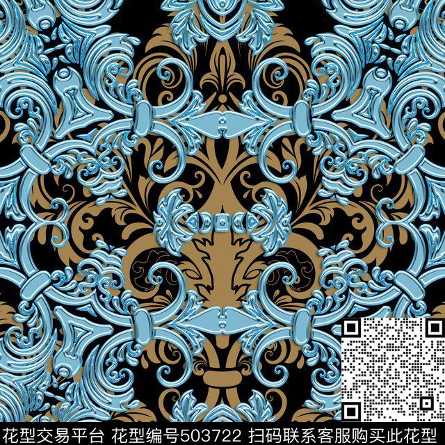 欧式花纹墙纸数码印花华亿平台下载（图片编号: 503722） - 瓦栏（Walan）