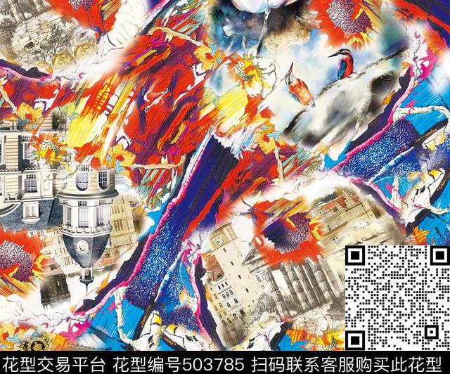 欧式数码1色数码印花华亿平台下载（图片编号: 503785） - 瓦栏（Walan）