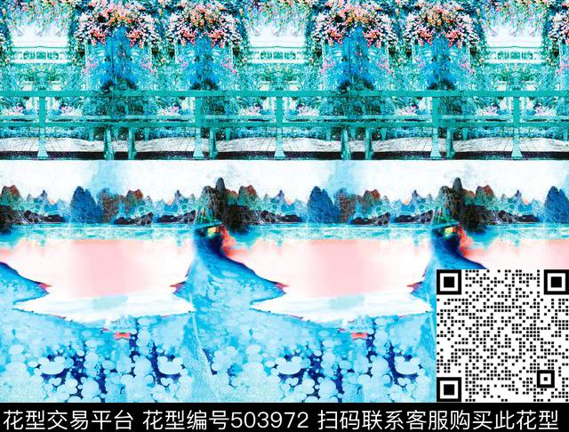 原创景物优雅数码印花华亿平台下载（图片编号: 503972） - 瓦栏（Walan）