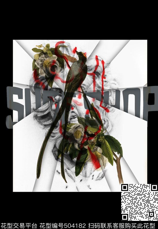 潮流时尚定位男装前卫个性数码印花华亿平台下载（图片编号: 504182） - 瓦栏（Walan）