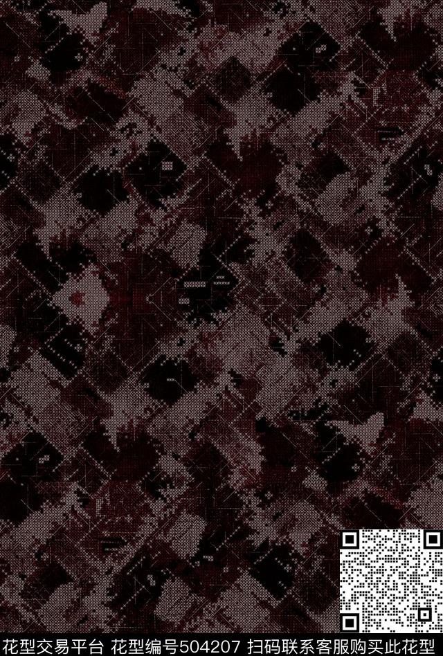 复古山石纹理衬衫数码印花华亿平台下载（图片编号: 504207） - 瓦栏（Walan）