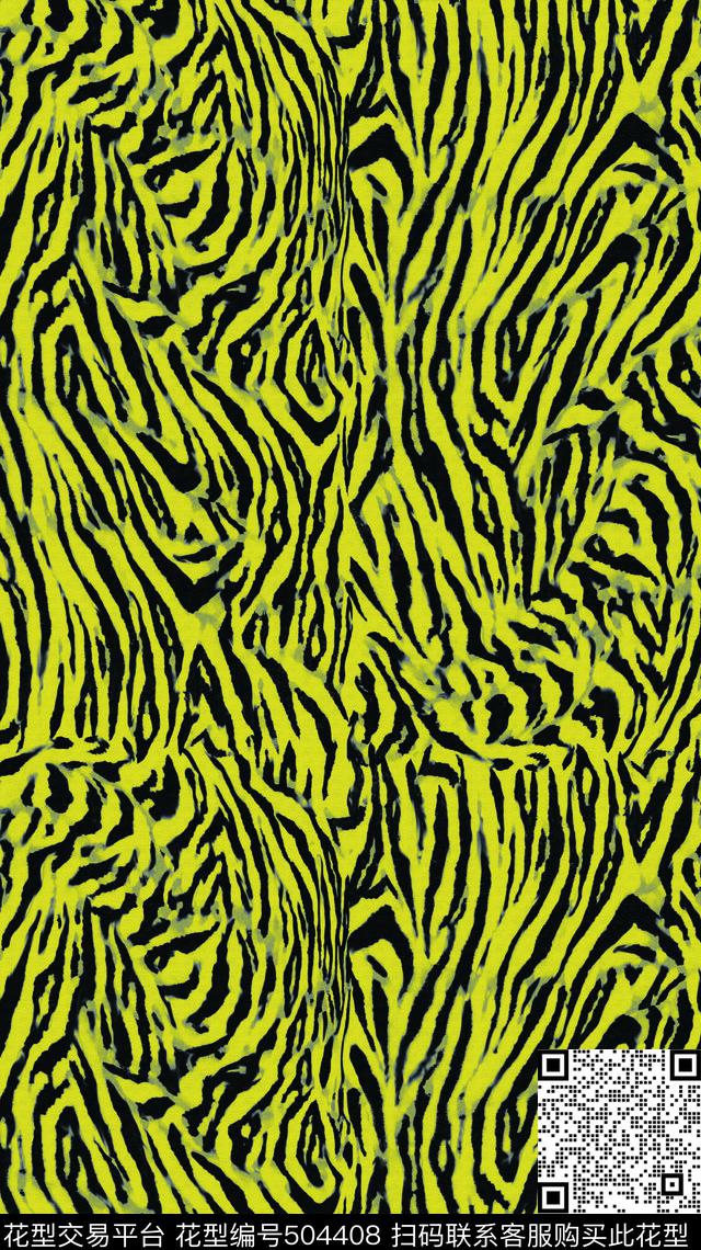 抽象动物纹斑马纹传统印花华亿平台下载（图片编号: 504408） - 瓦栏（Walan）
