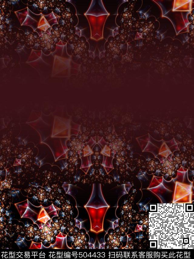 3D宝石结构夹克数码印花华亿平台下载（图片编号: 504433） - 瓦栏（Walan）