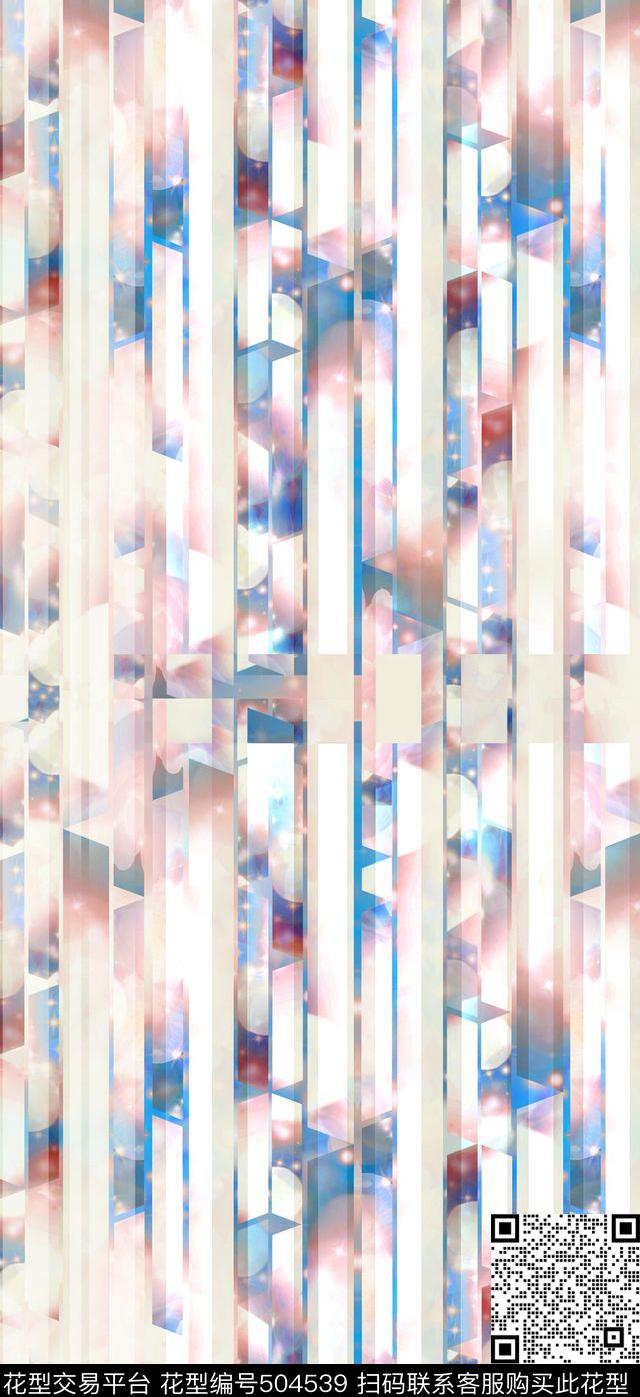 几何竖条银河星光璀璨数码印花华亿平台下载（图片编号: 504539） - 瓦栏（Walan）