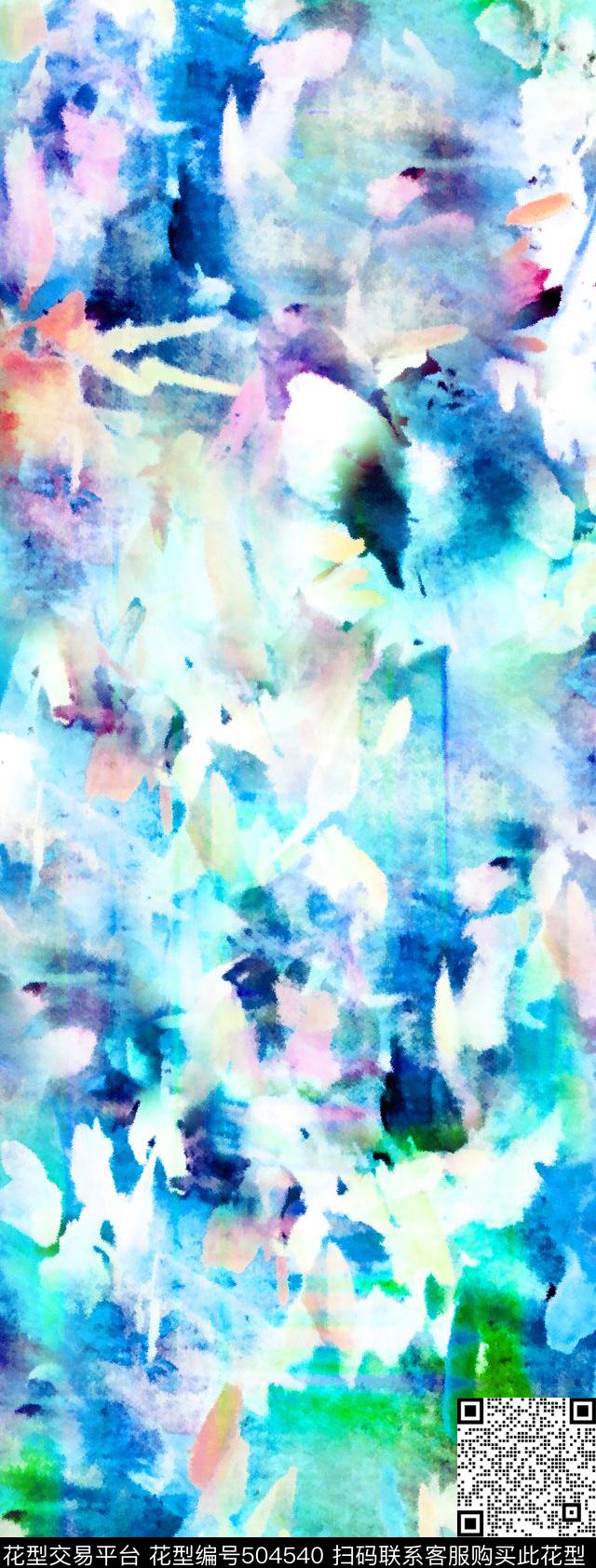 多色靓丽水彩背景数码印花华亿平台下载（图片编号: 504540） - 瓦栏（Walan）