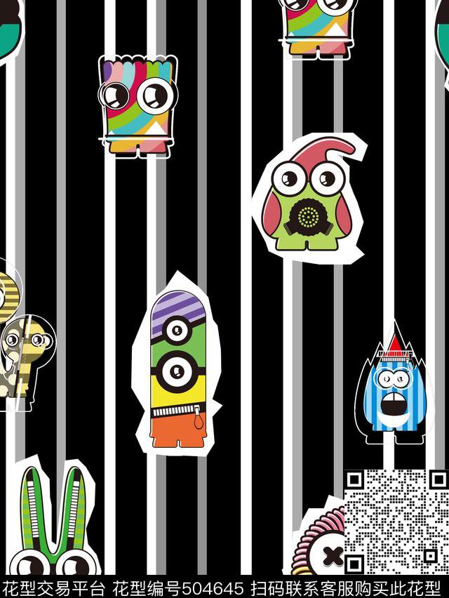 几何趣味条纹传统印花华亿平台下载（图片编号: 504645） - 瓦栏（Walan）