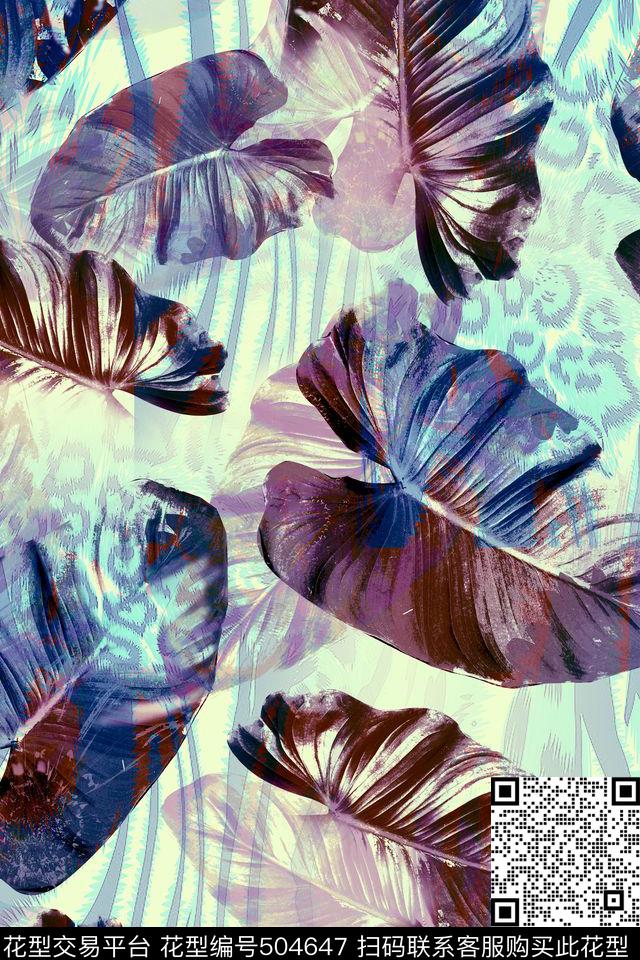 时尚休闲肌理数码印花华亿平台下载（图片编号: 504647） - 瓦栏（Walan）