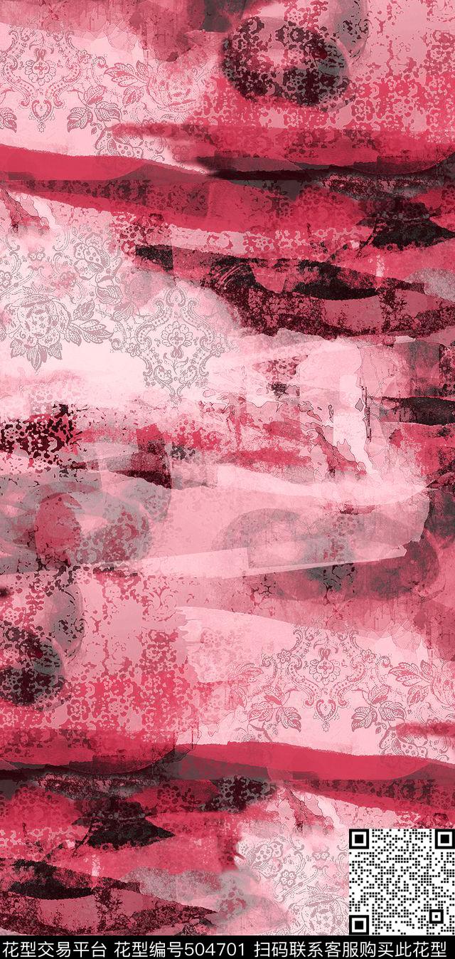 蕾丝肌理个性面料数码印花华亿平台下载（图片编号: 504701） - 瓦栏（Walan）