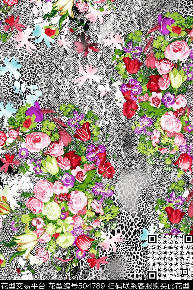 现代数码花卉数码印花华亿平台下载（图片编号: 504789） - 瓦栏（Walan）