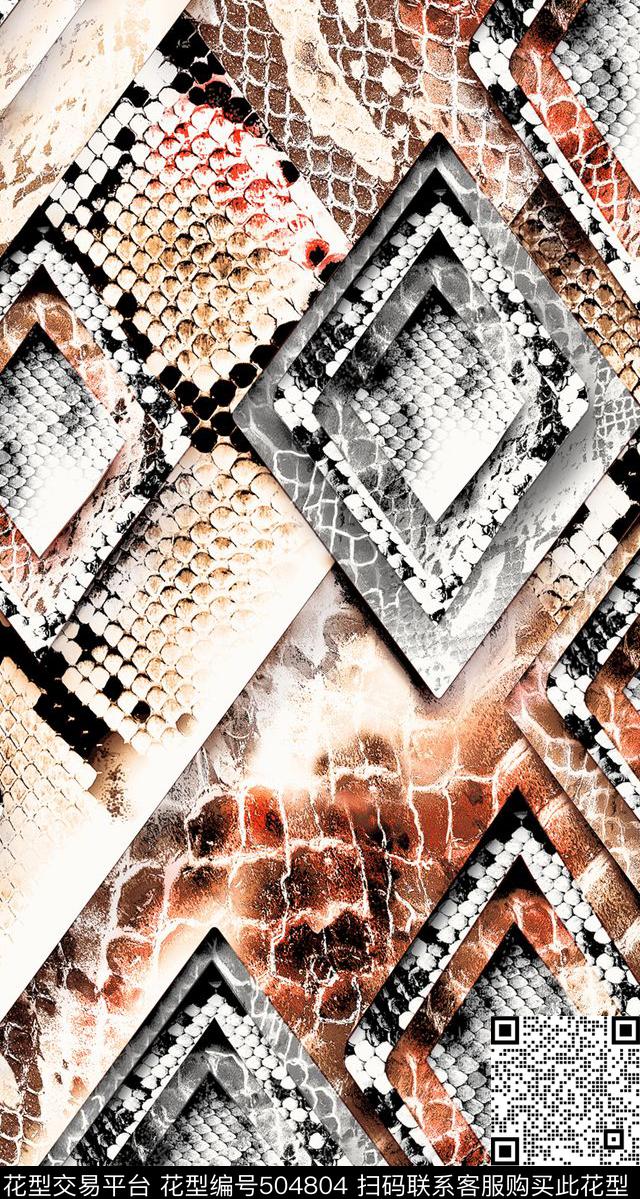 现代几何时装数码印花华亿平台下载（图片编号: 504804） - 瓦栏（Walan）