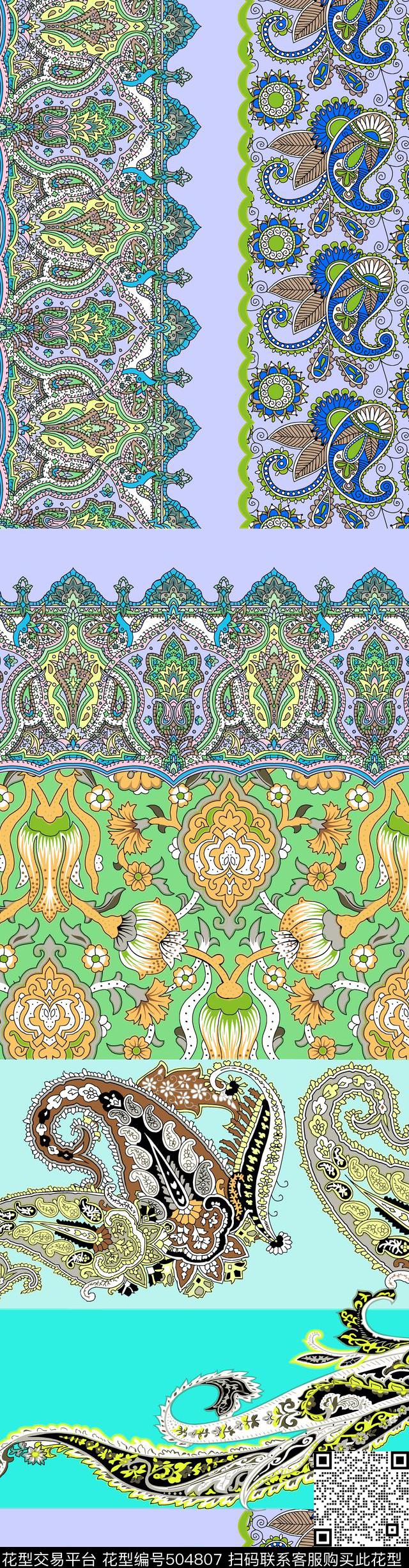 合几何琵琶现代传统印花华亿平台下载（图片编号: 504807） - 瓦栏（Walan）