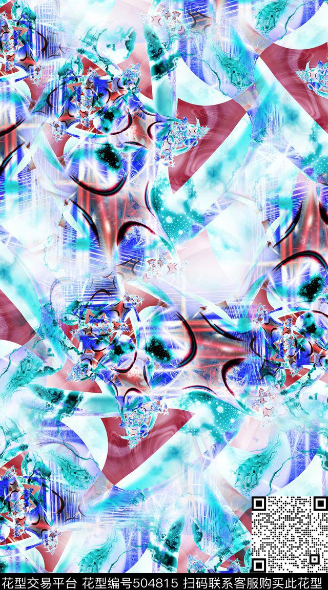 抽象拉丝几何数码印花华亿平台下载（图片编号: 504815） - 瓦栏（Walan）