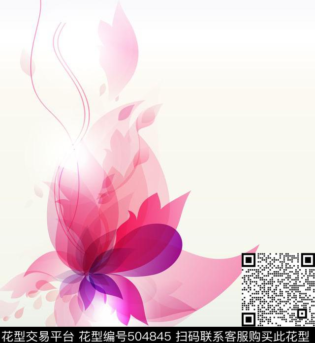 色彩多元花瓣数码印花华亿平台下载（图片编号: 504845） - 瓦栏（Walan）
