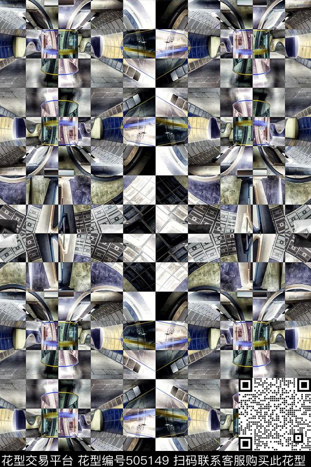 建筑几何效果数码印花华亿平台下载（图片编号: 505149） - 瓦栏（Walan）