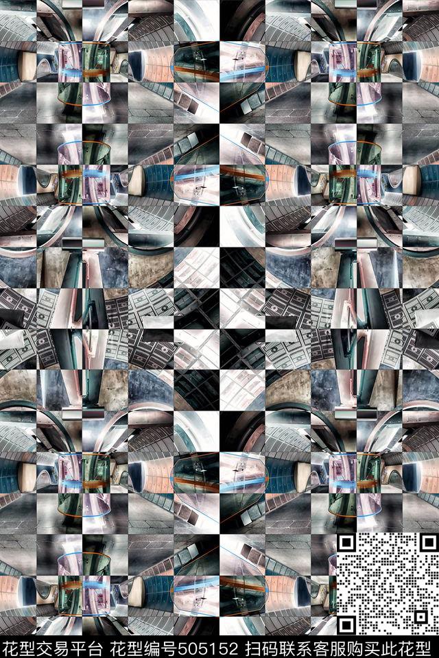 建筑几何效果数码印花华亿平台下载（图片编号: 505152） - 瓦栏（Walan）