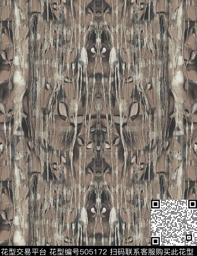 抽象服装复古数码印花华亿平台下载（图片编号: 505172） - 瓦栏（Walan）