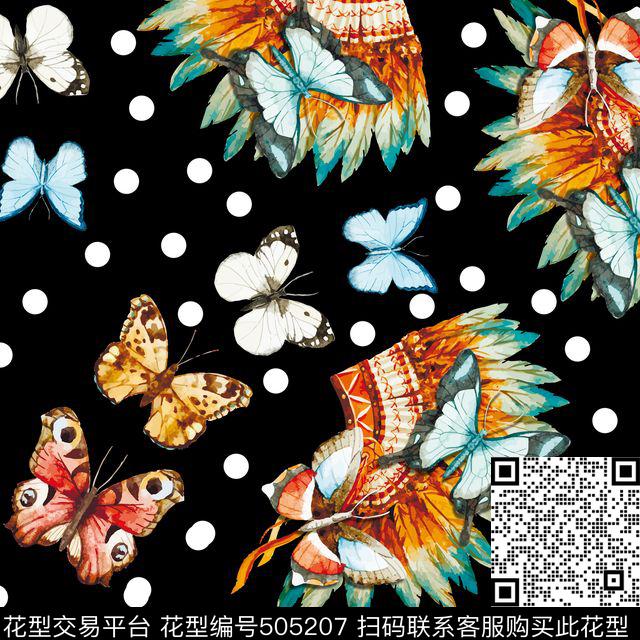 时尚波点非洲数码印花华亿平台下载（图片编号: 505207） - 瓦栏（Walan）