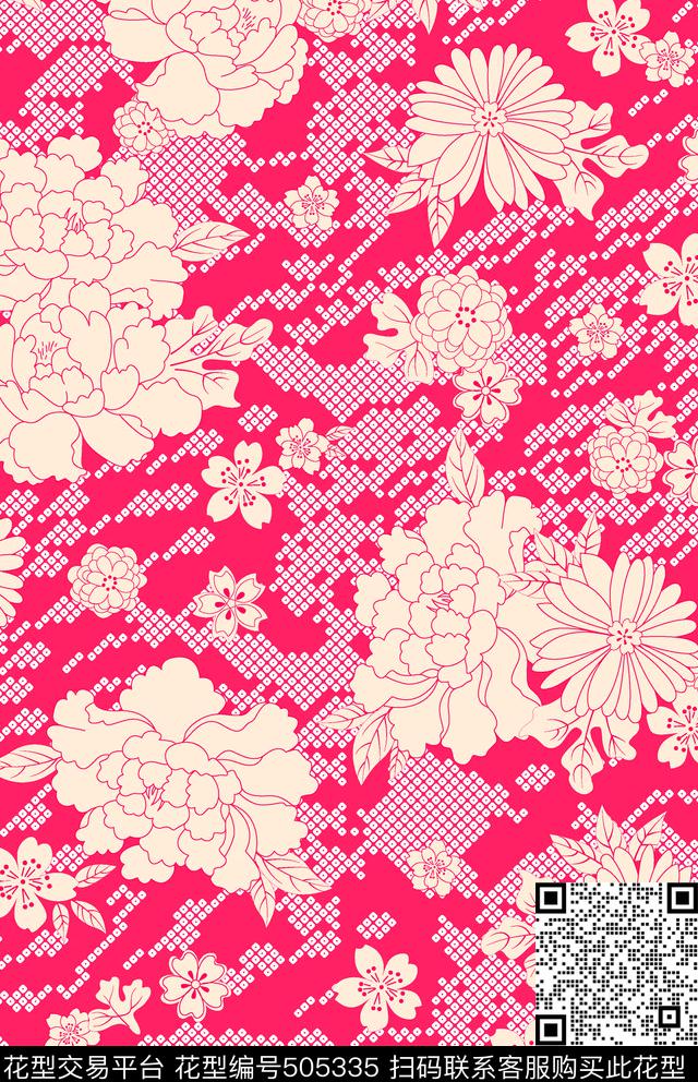 2016春夏红色连衣裙传统印花华亿平台下载（图片编号: 505335） - 瓦栏（Walan）