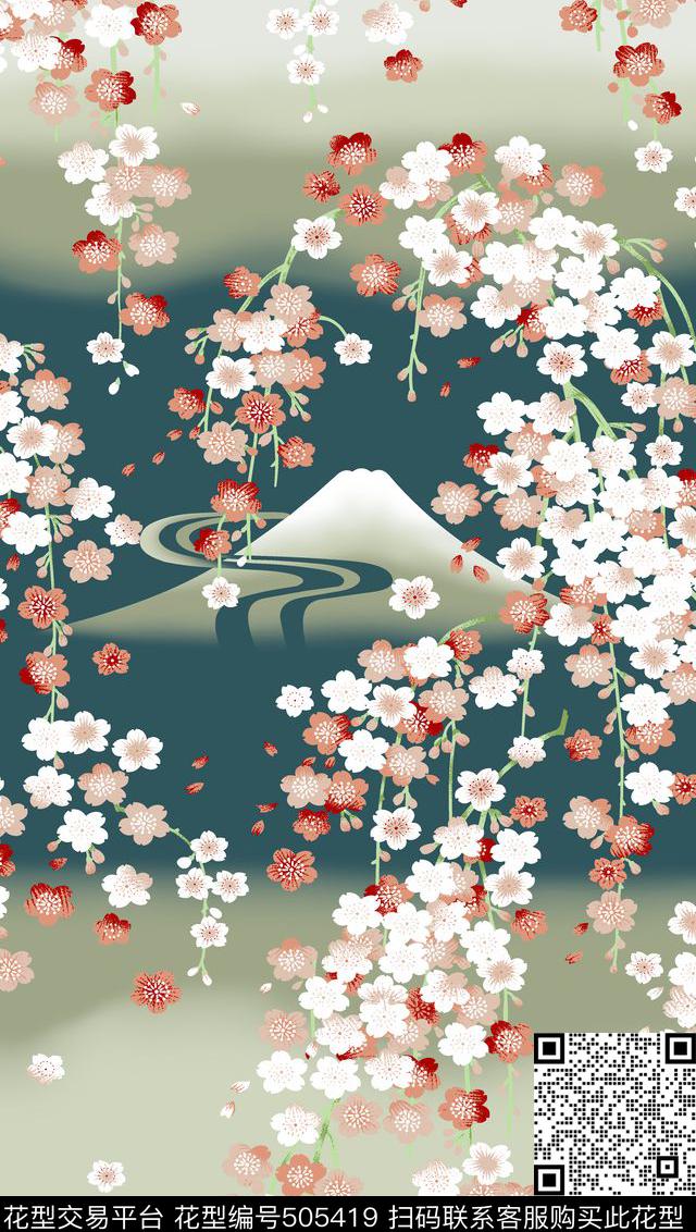 中国风简约抽象数码印花华亿平台下载（图片编号: 505419） - 瓦栏（Walan）