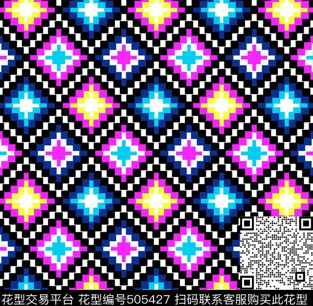 几何花几何图形裙装印花传统印花华亿平台下载（图片编号: 505427） - 瓦栏（Walan）