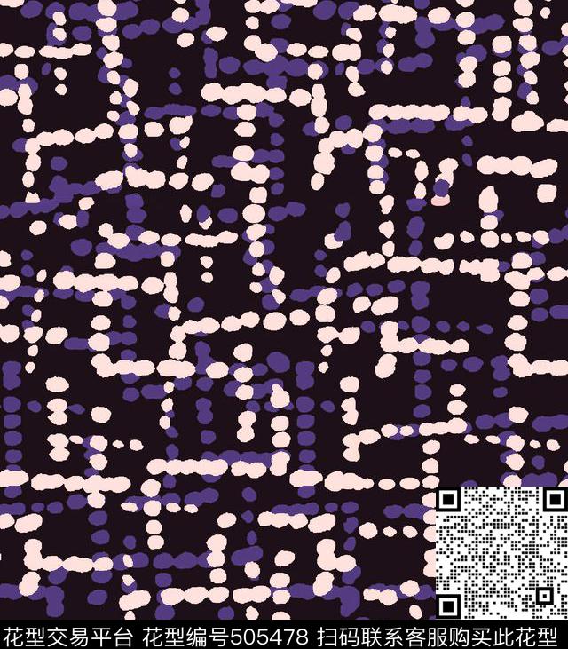 重影碎点碎点花点子花传统印花华亿平台下载（图片编号: 505478） - 瓦栏（Walan）