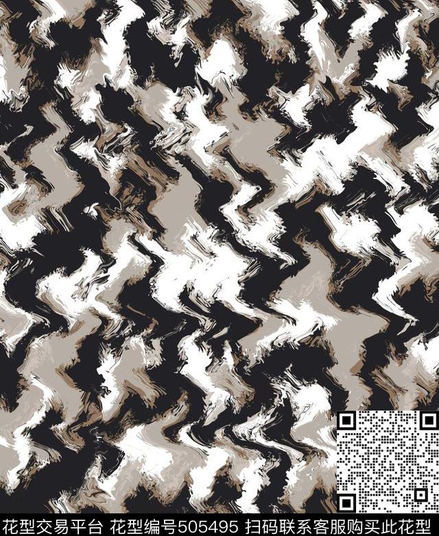 抽像斑纹波浪斑纹斑纹花传统印花华亿平台下载（图片编号: 505495） - 瓦栏（Walan）