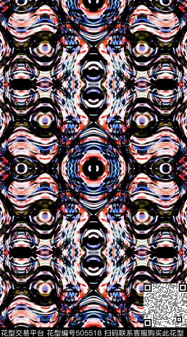 波点创意大牌数码印花华亿平台下载（图片编号: 505518） - 瓦栏（Walan）