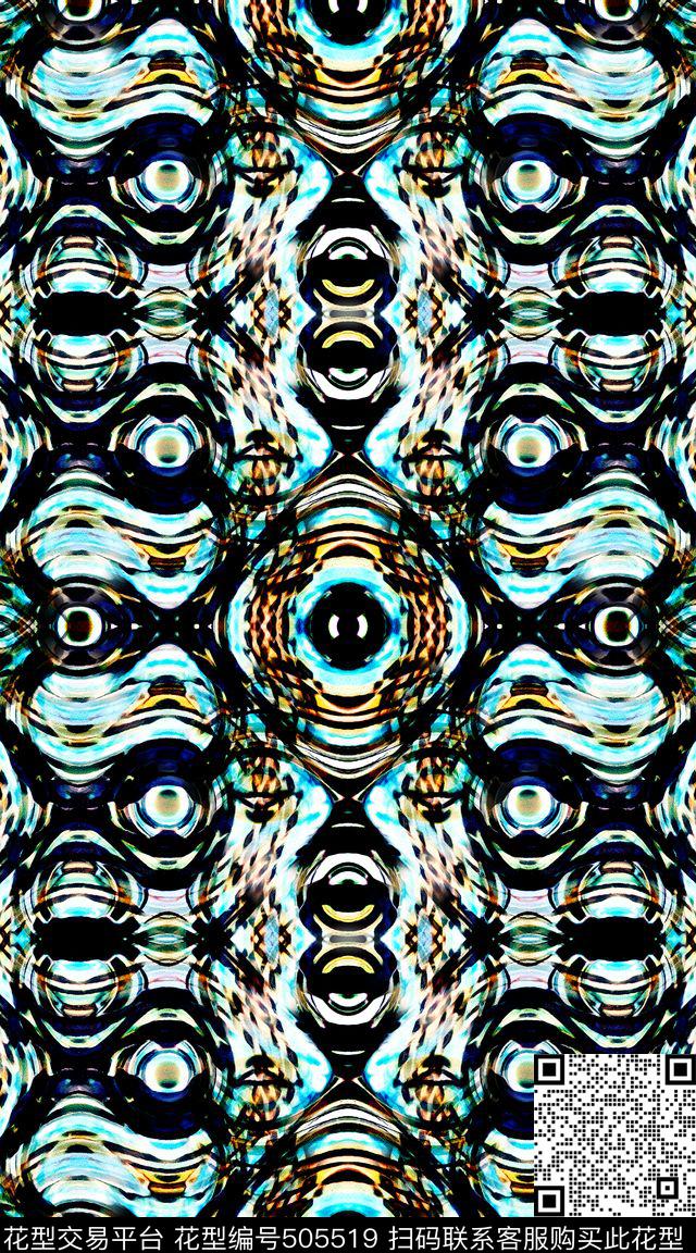 创意面料线条数码印花华亿平台下载（图片编号: 505519） - 瓦栏（Walan）