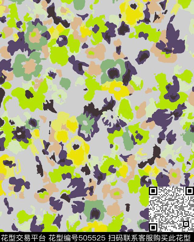 抽像花卉云朵花抽像云朵传统印花华亿平台下载（图片编号: 505525） - 瓦栏（Walan）